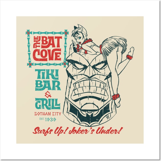 The Batcove Tiki Bar Wall Art by elblackbat